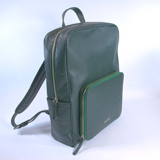 Green Full Leather Backpack